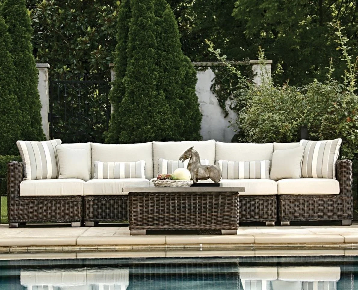 Summer Classics Rustic Outdoor Sectional Sofa Malouf Furniture Co